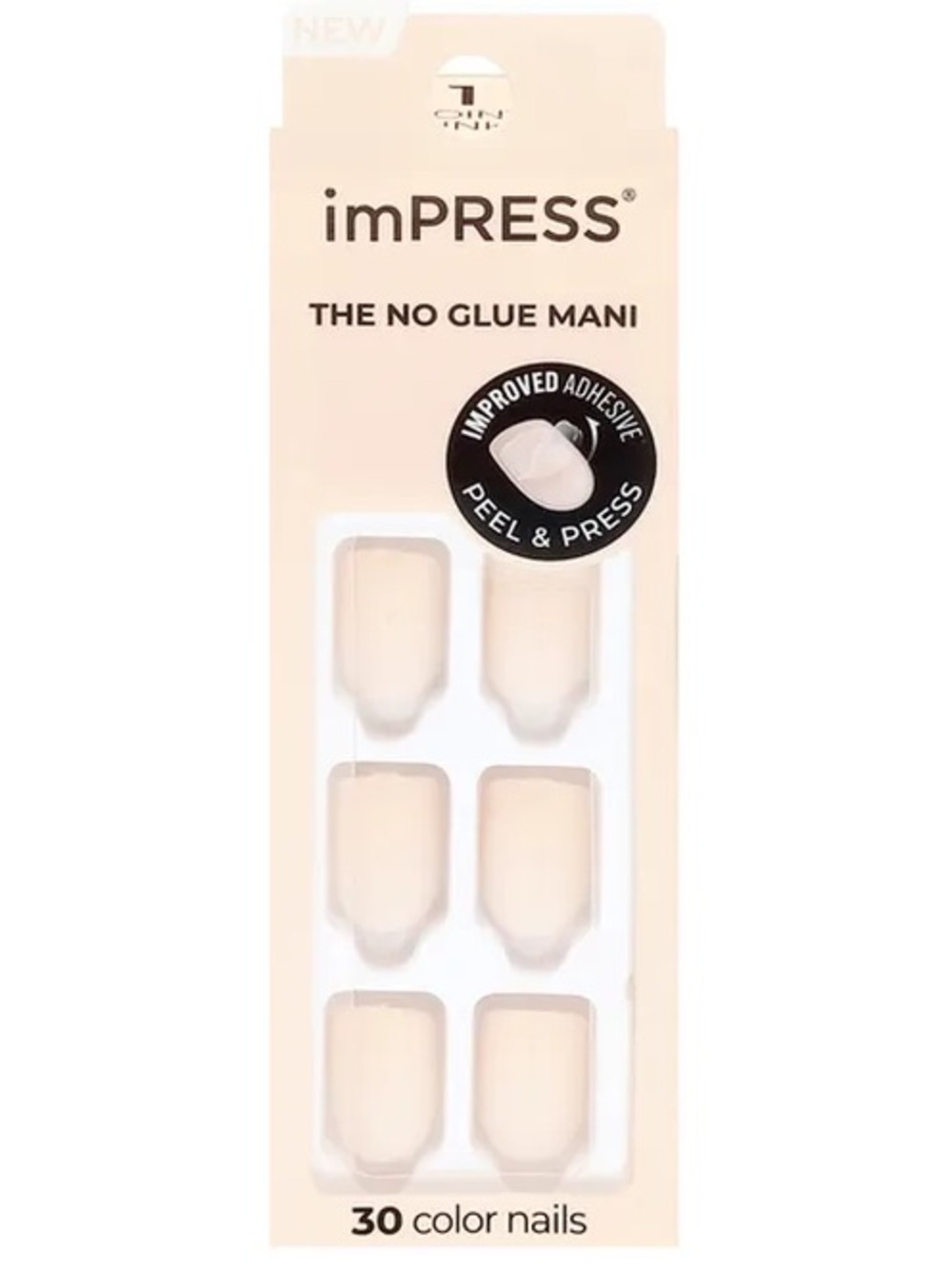 Kiss imPRESS Nude Almond Press-On Nails